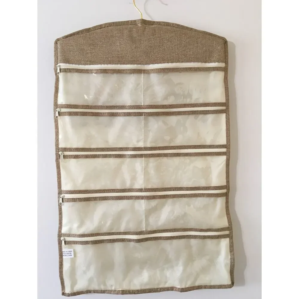 Adrienne Vittadini Sudio Double Sided Gold & Silver Hangingh Jewelry Organizer